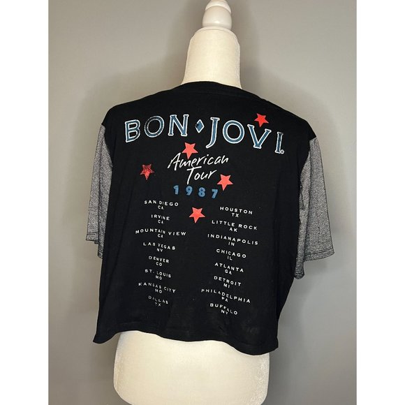 Bon Jovi American Tour 1987 2X Cropped Top - Picture 3 of 6